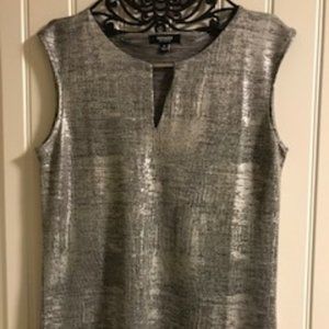 Premise Studio, Sleeveless Silver Top, Medium